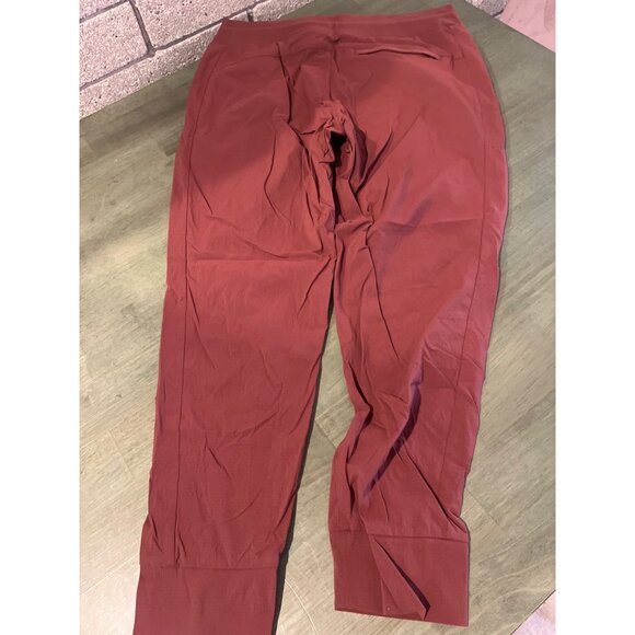 Athleta Trekkie North Jogger Pants Size 12 Red With Zipper Pockets & Drawstring - Picture 6 of 6